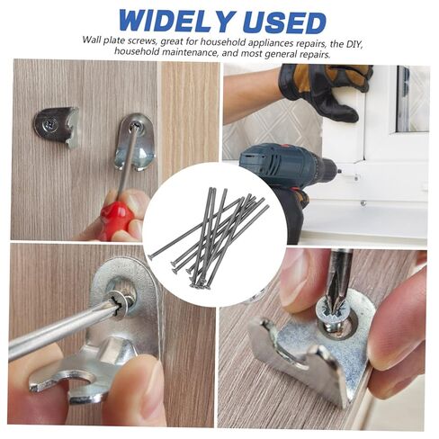 Homoyoyo 10pcs Extended Outlet Screws Stainless Steel Outlet Cover Screws DIY Tools in Saudi Arabia