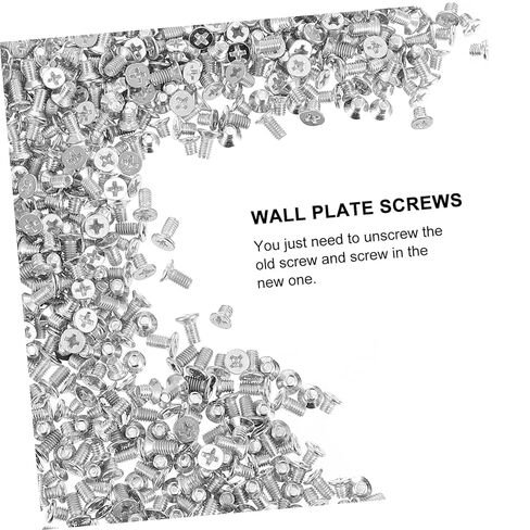 Luxshiny 600pcs Wall Plate Screws Milled Slot Head Replacement Screws for Outlet Covers Compatible with Duplex and Toggle Plates Easy Installation in Saudi Arabia