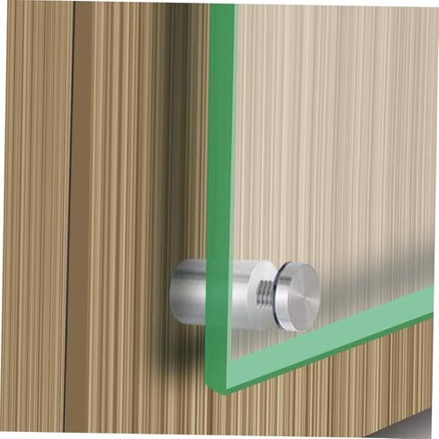 Holibanna 48pcs Stainless Steel Standoff Screws for Wall Sign Mounting 19x25mm Brushed Finish Suitable for Glass and Acrylic Displays Sturdy Advertising Hardware in Kuwait