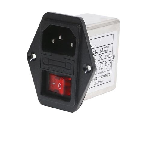 CW2B-3A/6A/10A-T (red Button) Power Filter Anti-Interference 220V Filter Socket(CW2B-6A-T) in Saudi Arabia