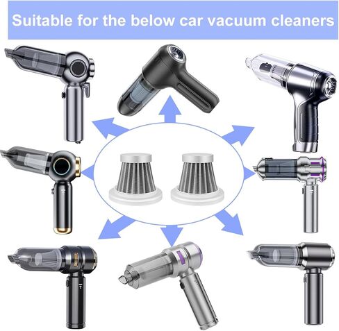 Car vacuum cleaner original filter set, 2 steel filters Compatible only with Saker, Yomile, NVKHG, WINWEND, IYOFINE, houscly, Piwosa models ST-6655/6653/6659/6664/6691/6663 Plus, HL-122, HL-107 in Saudi Arabia