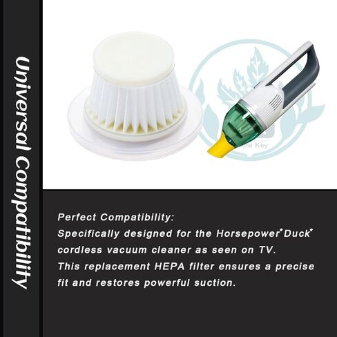 4 pack Replacement HEPA Filters for Horsepower Duck Vacuum Cleaner as Seen on TV,Washable & Reusable Filters for Duck Vac Cordless Vacuum, High-Efficiency Filtration for Handheld Vacuum Models in Kuwait