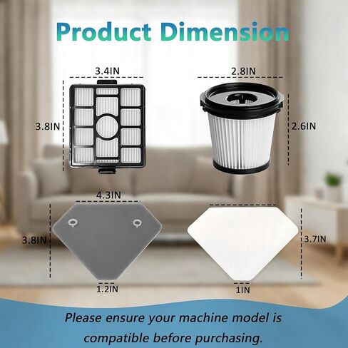 BU3523 BU3521 BU3120 HEPA FILTER REPLACEMENT - COMPATIBLE WITH SHARK BU3521 BU3523 CORDLESS STICK VACUUMS (AUTO EMPTY SYSTEM) in Kuwait
