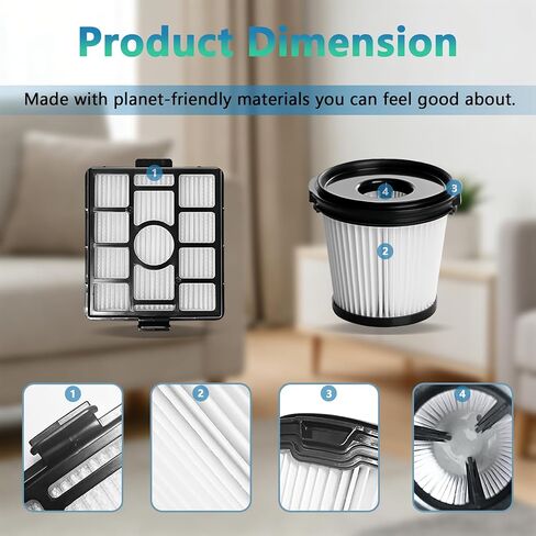 BU3523 BU3521 BU3120 HEPA FILTER REPLACEMENT - COMPATIBLE WITH SHARK BU3521 BU3523 CORDLESS STICK VACUUMS (AUTO EMPTY SYSTEM) in Kuwait