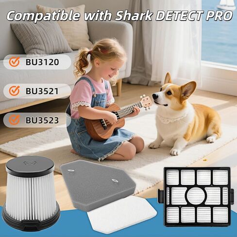 BU3523 BU3521 BU3120 HEPA FILTER REPLACEMENT - COMPATIBLE WITH SHARK BU3521 BU3523 CORDLESS STICK VACUUMS (AUTO EMPTY SYSTEM) in Kuwait