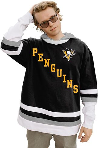 سترة هوكي بغطاء للرأس باللون الأزرق 84 NHL مرخصة رسميًا ومطرزة in Saudi Arabia