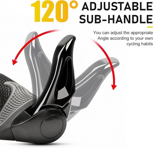 2 PCS Bike Handlebar Grips, Anti-Slip Extended Handle Bar Grips, Shock Absorbing Rubber Handlebar Griffes, Universal 2.2" for Mountain Bicycles (Black) in Saudi Arabia