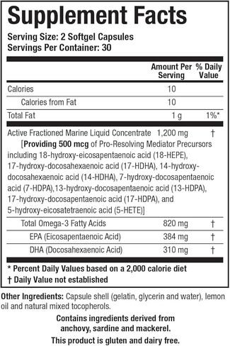 BIOTICS RESEARCH Biomega-SPM™ - Professional-Strength Omega-3 Metabolites - 500mcg PRMs/Serving - 7 Identified Active Compounds - Joint Comfort & Tissue Health - 60 Mini Softgels in Saudi Arabia