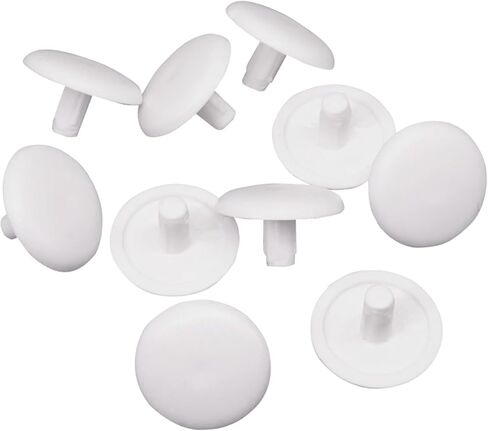 (Pack of 40) White Plastic Hole Plugs 0.47" x 0.12" (12 x 3 mm), Drill Hole Cover Caps, Furniture Hole Plug, Screw Hole Plugs in Saudi Arabia