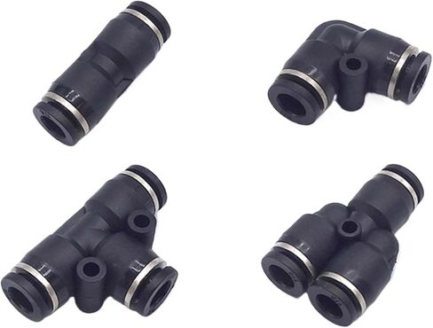 بوصة هوائي اقتران سريع البلاستيك اقتران سريع 5/32 1/4 5/16 3/8 1/2 القصبة الهوائية خرطوم ضاغط موصل PU PE PV PY (PE-5-32) in Kuwait