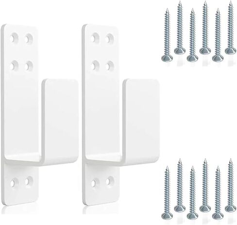 2 قطعة من دعامات الباب على شكل حرف U لأمن المنزل، قفل معزز للخدمة الشاقة، دعامة معدنية لمزالج مستودعات المرآب (DVPEN01-SL) in Kuwait