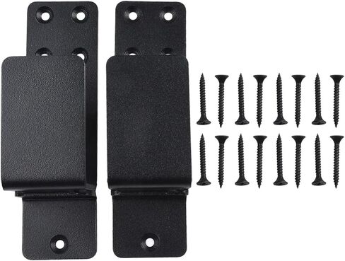 2pc Door Barricade U Brackets Home Security Heavy Duty Reinforcement Lock Metal Bar Bracket for Garage Warehouses Latches(DVPEN01-SL) in Saudi Arabia