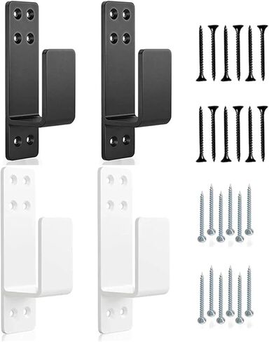 2pc Door Barricade U Brackets Home Security Heavy Duty Reinforcement Lock Metal Bar Bracket for Garage Warehouses Latches(DVPEN01-SL) in Saudi Arabia