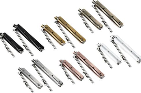 مفصلات زنبركية للباب أقرب للإغلاق الذاتي مصنوعة من الفولاذ المقاوم للصدأ ومزالج علوية أوتوماتيكية ناعمة الإغلاق مع أدوات مفتاح ربط لولبي للذراع (فضي-L) in Kuwait