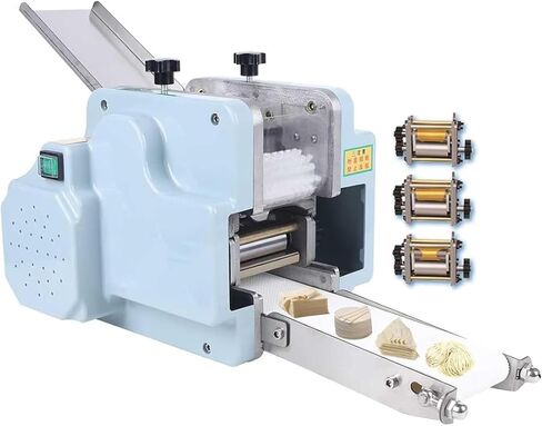 Multifunctional Electric Dumpling Skin Maker Machine Spring Roll Ravioli Wonton Wrapper Machine,Commercial Dough Sheeter with 3 Molds in Kuwait