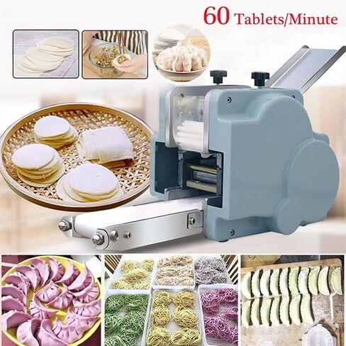 Multifunctional Electric Dumpling Skin Maker Machine Spring Roll Ravioli Wonton Wrapper Machine,Commercial Dough Sheeter with 3 Molds in Kuwait