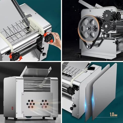 2200W Electric Pasta Making Machine, Commercial Dough Roller Sheeter Noodle Pasta Maker Machine, Multifunctional Noodle Pasta Spaghetti Dough Roller Press for Wonton, Buns, Round Noodle Blad in Saudi Arabia