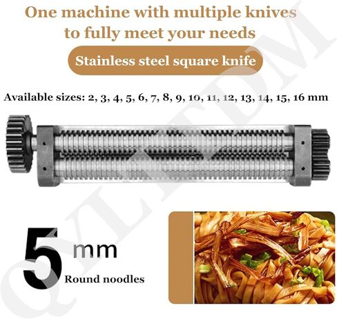 2200W Electric Pasta Making Machine, Commercial Dough Roller Sheeter Noodle Pasta Maker Machine, Multifunctional Noodle Pasta Spaghetti Dough Roller Press for Wonton, Buns, Round Noodle Blad in Saudi Arabia