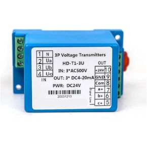 Ac Voltage Transducer Voltage Sensor Transmitter Input 0-400V Ac Output 0-10V Dc(24V_0-20MA_3 Wire) in Kuwait