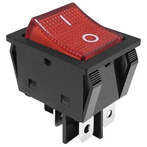 KCD4 Rocker Switch 4 Pin 2 Position ON/Off 30A 250V,DPST Boat Toggle Switch with Fits Welding Machine, Popcorn Maker, Vacuum Cleaner, Treadmill, Water Dispenser, Massage Machine, air Blower, etc. in Kuwait