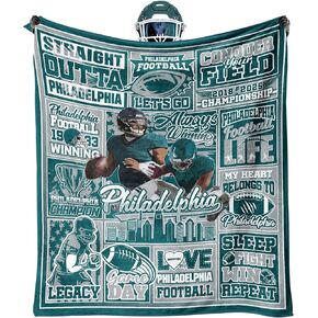 هدايا مشجعي كرة القدم للمدينة، بطانية باللون الأخضر الداكن والفضي، بطانية ناعمة خفيفة الوزن، بطانية رمي 60 بوصة × 50 بوصة، لحاف سرير لجميع المواسم in Kuwait