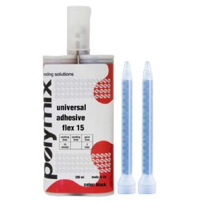 Polymix Universal Adhesive Flex 15 Multipurpose Plastic Repair and Adhesive 200ml Cartridge & Two Application Mixing Nozzles in Kuwait