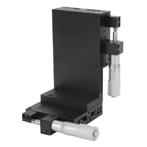 Manual Linear Stage Precision Durable XZ Axis Sliding Table for Optical Alignment Laboratory Testing Black Anodized Aluminum Alloy 80x80mm 59N Load in Kuwait