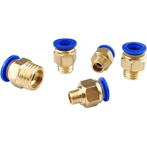 هوائي سريع موصل متري الموضوع مباشرة من خلال PC10/12-M8/M10/M12/M14/M16 1 قطعة (PC10-M10 * 1.25) in Kuwait