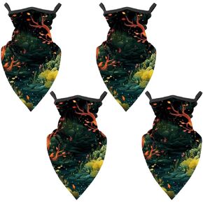 4 Pack Firefly Neck Gaiter, Cooling Breathable Face Mask UV Protection Scarf Hiking Bandana for Men/Women in Kuwait