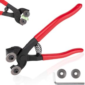 كماشة بلاط زجاجي مقاس 7 بوصات، قصافة فسيفساء زجاجية بعجلات شديدة التحمل، كماشة زجاجية بمقبض مطاطي ناعم للزجاج الملون، وأدوات فسيفساء بلاط السيراميك مع شفرتين بديلتين، ومفتاح ألين in Kuwait