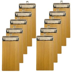 10Pcs High - Density Wood Board Check Presenter, Mini Clipboard & Menu Holder for Restaurants, Cafe, Office, 8x4inch with Hook (10, High - Density Wood Board, 8"x4") in Kuwait