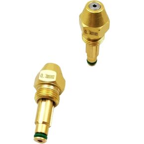 2 قطعة من فوهة موقد زيت النفايات النحاسية - بخاخ سيفون هواء قابل للتعديل للفرن والغلايات (0.4 مم orfice Diatmer) in Kuwait