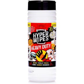 Hyper Wipes، 12 عبوة من مناديل تنظيف الأيدي والأدوات شديدة التحمل، مقاس 7 × 12 بوصة، مناديل تنظيف متعددة الأسطح، إزالة الشحوم، منظف لجميع الأغراض، الحمام، الميكانيكي، مناديل سطح العمل، علبة عدد 420 in Kuwait