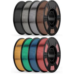 Metallic PLA Filament 1.75mmm, Metal-Like Shiny 3D Printer Filament, Metallic Silk 3D Filament, Compatible with Most FDM 3D Printers, 1KG Metal Silk, Champagne Gold in Saudi Arabia