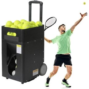Portable Tennis Ball Machine, Adjustable Launch Angle, Speed, 3-4 Hours Battery Life, 50 Ball Capacity, for Tennis Trainers, Beginners in Kuwait