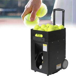 Automatic Tennis Ball Launching Machine, Automatic Tennis Ball Launching Machine with Remote Control and Application, Adjustable Angle, Capacity 50 Balls, for Beginners in Kuwait