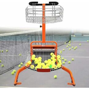 معدات سلة كرات التنس الأوتوماتيكية بالضغط اليدوي، جامعي كرات التنس، آلة التقاط كرات التنس الأوتوماتيكية، تحمل ما يصل إلى 290 كرة تنس، لملاعب التنس المختلفة in Kuwait
