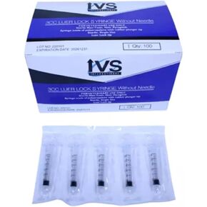 IVS Luer Lock Disposable Syringes without Needles, 12cc | Sterile Single-Use Syringes for Veterinary & Livestock Care | Box of 100 in Kuwait