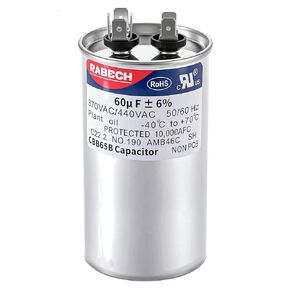 60 فائق التوهج 60MFD CBB65B تشغيل بدء مكثف مستدير 60 فائق التوهج MFD 370 فولت أو 450 فولت CBB65 A/C مكثفات مكيف الهواء 370VAC 440VAC 450VAC ± 6% 50/60 هرتز للتيار المتردد in Kuwait