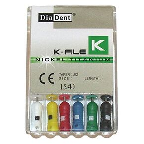 DiaDent 502-209 K-File، طول 25 مم، حجم الطرف #45 (عبوة من 6 قطع) in Kuwait