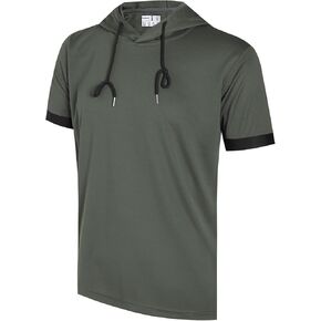 Men's Short Sleeve Hoodies for Unisex Workout Gym Shirts Sport Training Tops for Running Hiking in Saudi Arabia