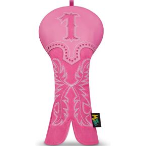 mytag Pink Golf Club Head Covers, Western Cowboy Retro Golf Headcovers with Patch & Embroidery Driver Fairway Wood Hybrids/Rescue Covers in Kuwait