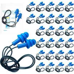 سدادات أذن سلكية من المطاط اللدن حراريًا قابلة للاكتشاف من بلولو، 100 زوج من سدادات الأذن الزرقاء للاستعمال مرة واحدة مع سلسلة قابلة للاكتشاف وإلغاء الضوضاء وحجب الصوت لصناعة الخدمات الغذائية واللب والورق الصيدلاني in Kuwait