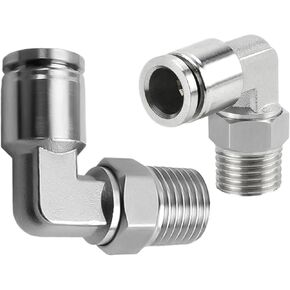 NPT الموضوع 304 الفولاذ المقاوم للصدأ PL هوائي اقتران سريع خيط خارجي اقتران سريع 1/8 1/4 3/8 1/2(PL10-02NPT) in Kuwait