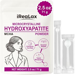 مسحوق هيدروكسيباتيت ميكروكريستالين نقي 100% | 2.5 أونصة (71 جم) | نانو MCHA بودرة | مادة خام عالية النقاء للتركيبات التي يمكنك صنعها بنفسك، ومعجون الأسنان الذي يمكنك صنعه بنفسك، وتبييض الأسنان وصناعة الصابون in Kuwait