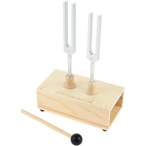 شوكة ضبط الرنين - 432 هرتز، 528 هرتز مع مكبر صوت خشبي ومطرقة مطاطية، شوكة ضبط الشاكرا لتخفيف التوتر واليوجا والتأمل وأدوات الموسيقى in Kuwait