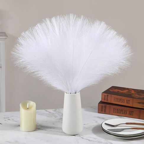 BPOLE 2-in-1 Pampas Grass Decor-100pcs مجفف بامباس العشب مع ريش طبيعية بوهو ترتيب الزهور لله الخاص in Kuwait