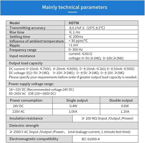 18-30V DC 1 in 2 Out PT100 Input PT100*2 Output Temperature Isolator Transmitter Signal Splitter PT1000-50-300C Pt100-200-850C Cu50-50-150C(0-5V_CU50) in Saudi Arabia