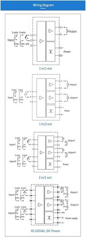 18-30V DC 1 in 2 Out PT100 Input PT100*2 Output Temperature Isolator Transmitter Signal Splitter PT1000-50-300C Pt100-200-850C Cu50-50-150C(0-5V_CU50) in Saudi Arabia