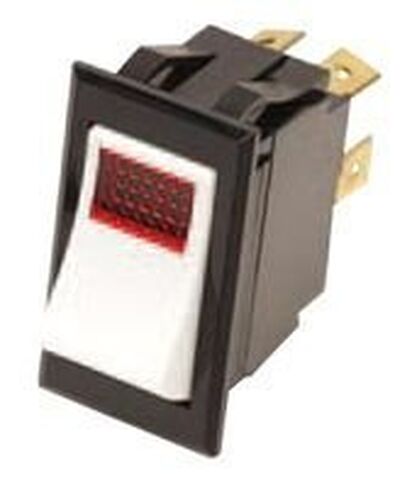CARLING TECHNOLOGIES LTILA51-6S-WH-RC-NBL/12V Illuminated Rocker Switch,SPST,ON-None-ON,15A in Saudi Arabia